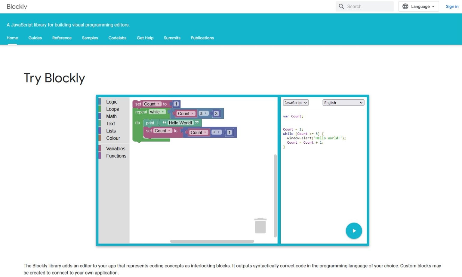 小学生のためのBlocklyチュートリアル | ハッピープログラミング ブログ